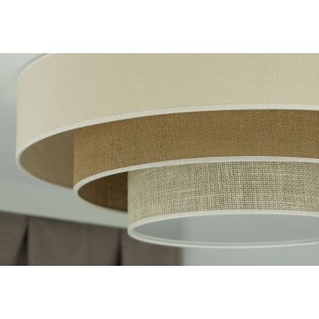 Duolla - LED-kattovalaisin LUNETA LED/26W/230V halkaisija 60 cm 4000K kerma/ruskea