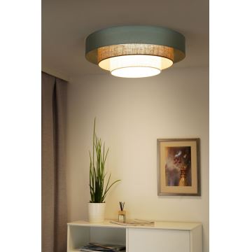 Duolla - LED-kattovalaisin LUNETA LED/26W/230V halkaisija 60 cm 4000K turkoosi/beige/kerma