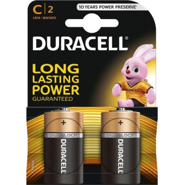 Duracell - 2 kpl Alkaliparisto Basic LR14/C 1,5V 2200 mAh