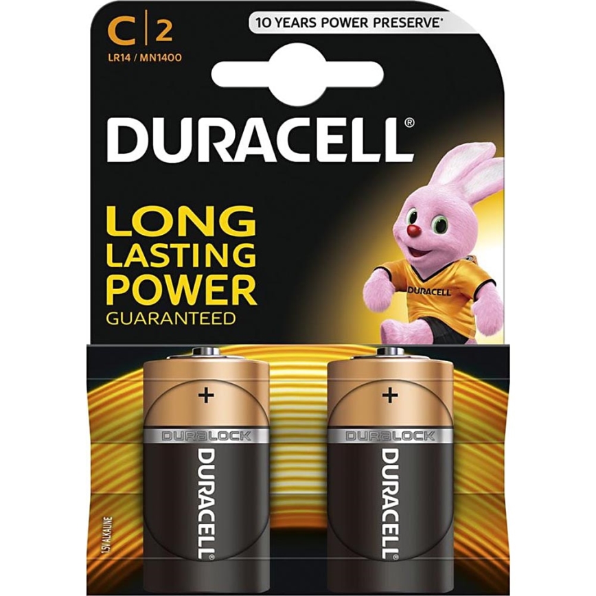 Duracell - 2 kpl Alkaliparisto Basic LR14/C 1,5V 2200 mAh