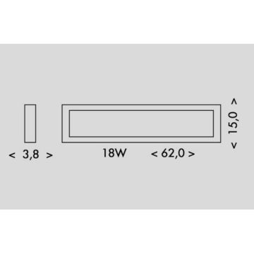 LED-kattovalaisin PILO LED/18W/230V 4100K 62 cm musta