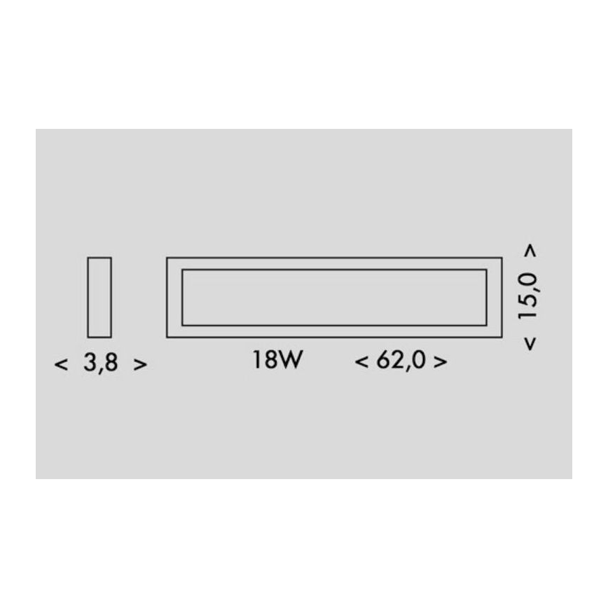 LED-kattovalaisin PILO LED/18W/230V 4100K 62 cm musta