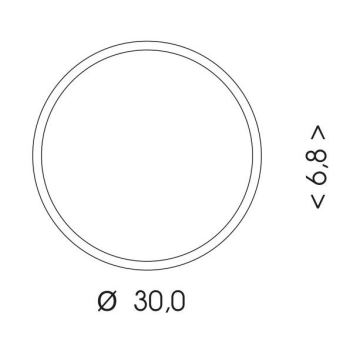 LED-ulkokattovalaisin MARTIN LED/15W/230V 3000/4000K halkaisija 30 cm IP65 valkoinen