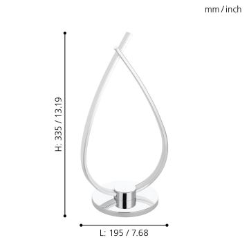 Eglo 31997 - LED-pöytävalaisin RONCADE LED/14W/230V