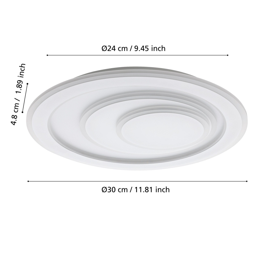 Eglo - LED-kattovalaisin LED/14,7W/230V halkaisija 30 cm