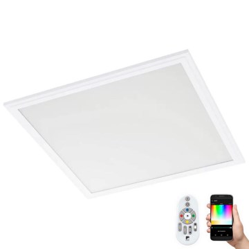 Eglo 32547 - LED RGBW Himmennettävä kiinteä/upotettu panel 2in1 SALOBRENA-C LED/34W/230V valkoinen 60x60 cm + kauko-ohjaus