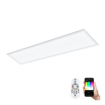 Eglo 32734 - LED RGBW Himmennettävä kiinteä/upotettu panel 2in1 SALOBRENA-C LED/34W/230V valkoinen + kauko-ohjaus