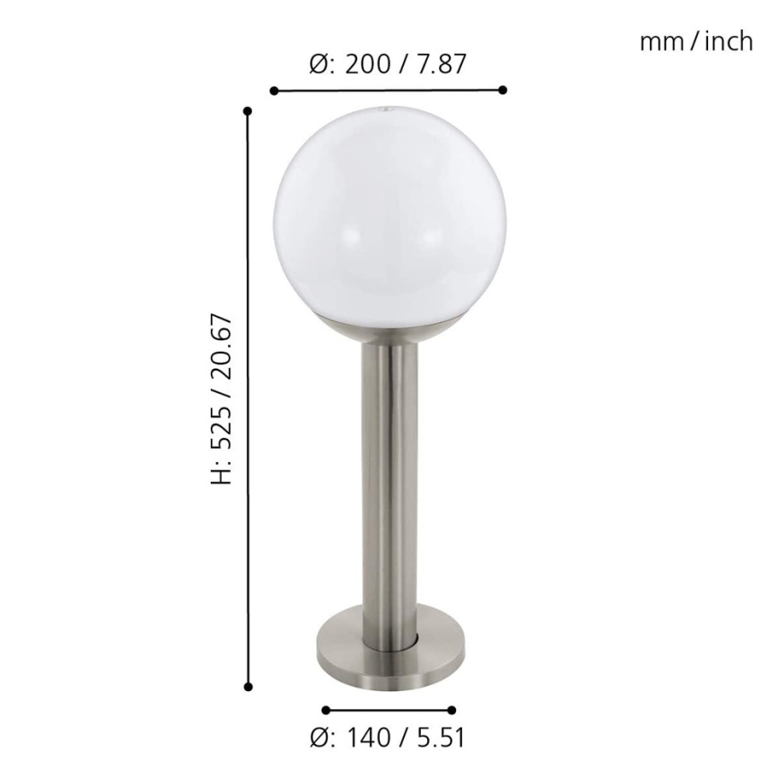 Eglo 33565 - Himmennettävä LED-ulkolamppu NISIA-C 1xE27/9W/230V 525 mm IP44