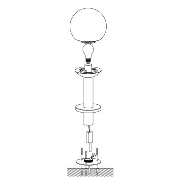 Eglo 33565 - Himmennettävä LED-ulkolamppu NISIA-C 1xE27/9W/230V 525 mm IP44