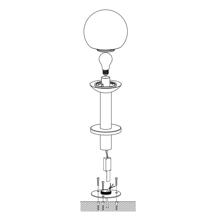 Eglo 33565 - Himmennettävä LED-ulkolamppu NISIA-C 1xE27/9W/230V 525 mm IP44