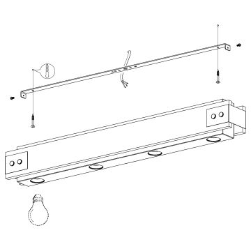 Eglo 43466 - Kattovalo LAYHAM 4xE27/60W/230V