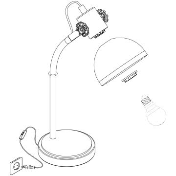 Eglo - Pöytävalaisin 1xE27/28W/230V - FSC sertifioitu