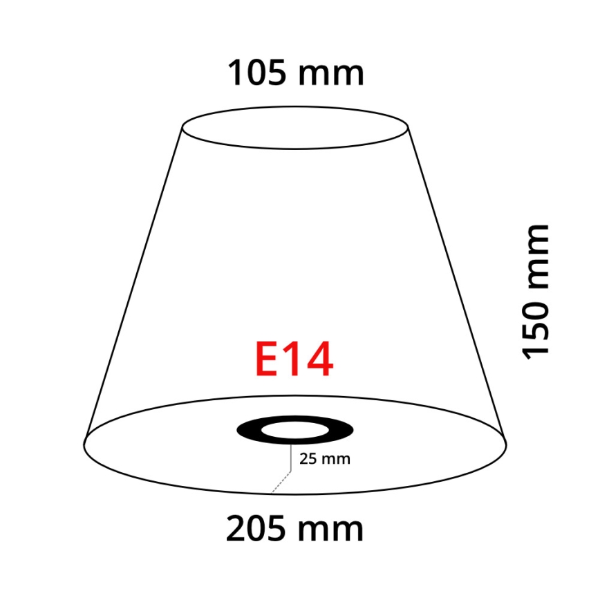 Eglo 49432 - Varjostin VINTAGE punainen kirjailtu E14 halkaisija 20,5 cm