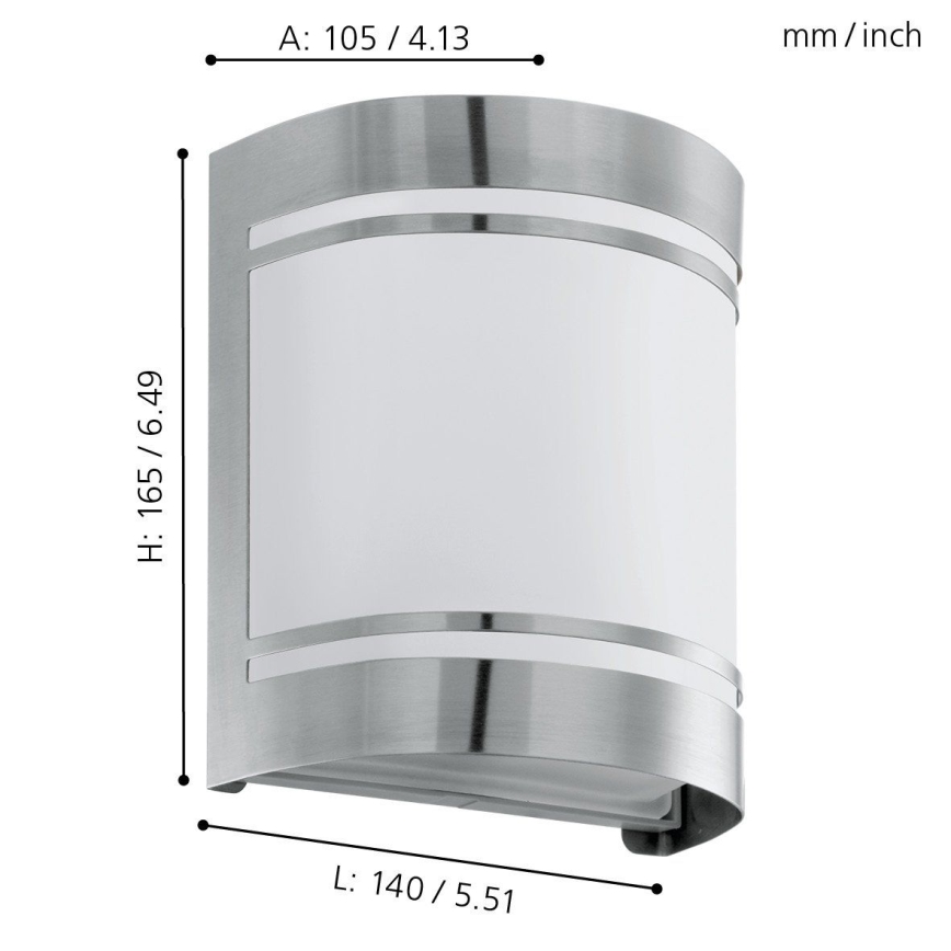 Eglo 74009 - Ulkoseinävalaisin ROSADA 1xE27/40W/230V IP44