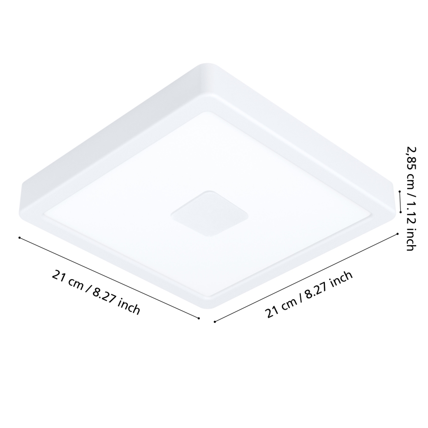 Eglo - LED Ulkokattovalo LED/17W/230V IP44 valkoinen