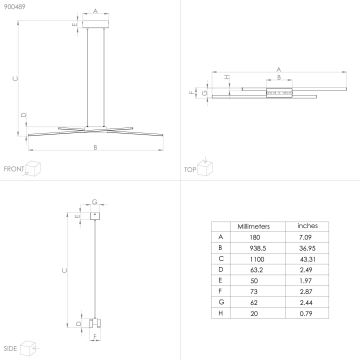 Eglo - Himmennettävä LED-kattokruunu johdossa 2xLED/13W/230V