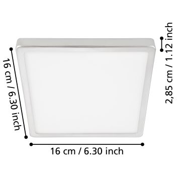 Eglo - LED-kattovalaisin kylpyhuoneeseen LED/11W/230V IP44 kromi