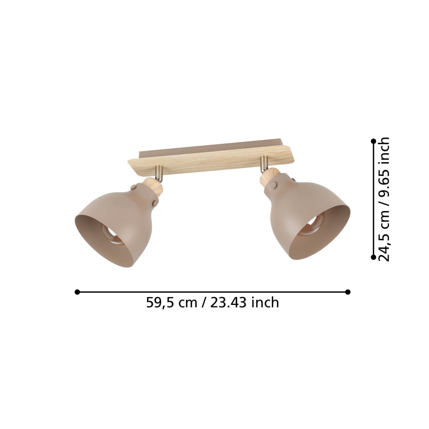 Eglo - Kohdevalo 2xE27/28W/230V