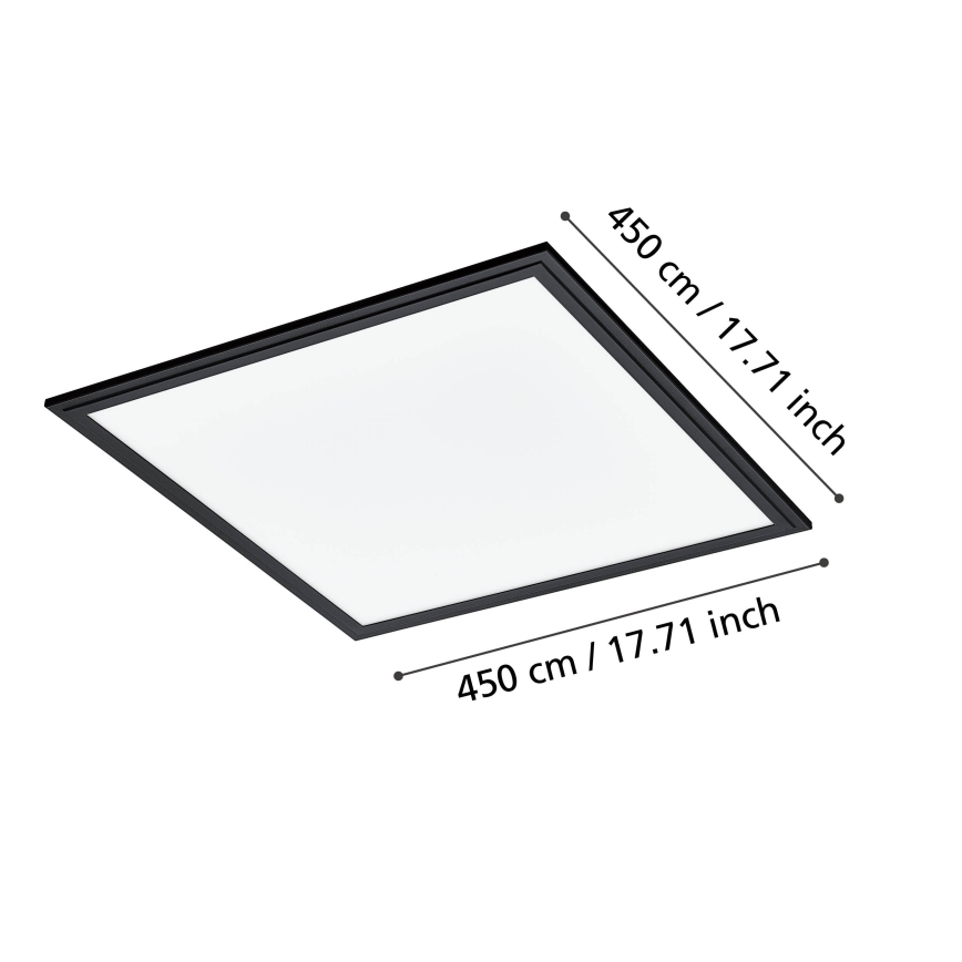 Eglo - LED-kattovalaisin LED/21,5W/230V 45x45 cm musta