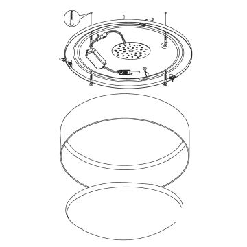 Eglo 93952 - LED-kattovalaisin PALOMARO LED/24W/230V