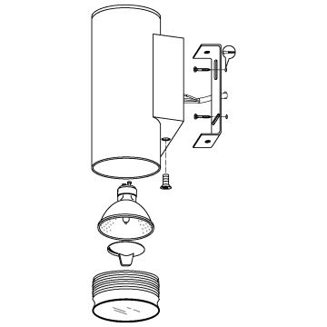 Eglo 94107 - LED-ulkovalaistus RIGA 2xGU10/3W/230V IP44