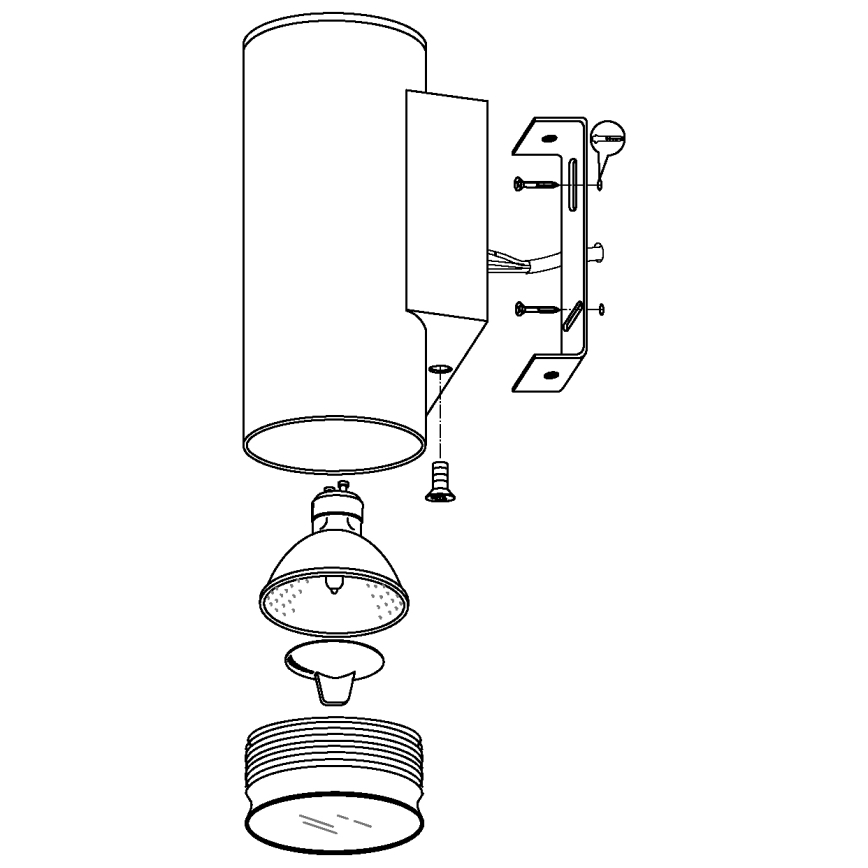 Eglo 94107 - LED-ulkovalaistus RIGA 2xGU10/3W/230V IP44