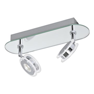 Eglo 95278 - Kylpyhuoneen LED-kohdevalaisin AGUEDA 2xLED/3,3W/230V IP44