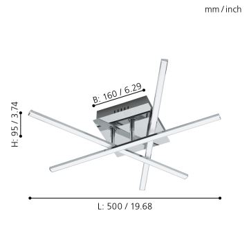 Eglo - LED-kattovalaisin LED/13,2W/230V