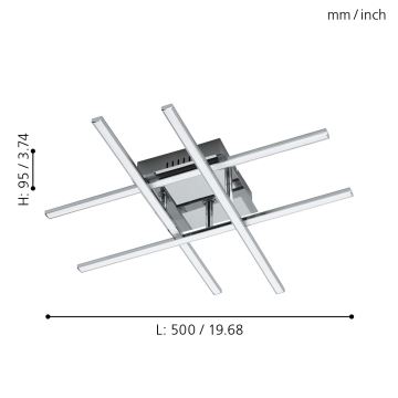 Eglo 95568 - LED-kattovalaisin LASANA 1 LED/24W/230V