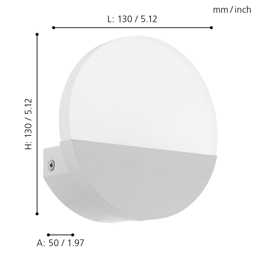 Eglo 96039 - LED-seinävalaisin METRASS 1 1xLED/4,5W/230V