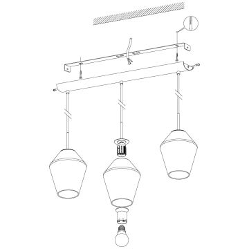 Eglo 96774 - Riippuvalaisin MURMILLO 3xE27/28W/230V