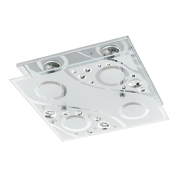 Eglo 96999 - LED-kattovalaisin AQUILA 4xGU10/3W/230V