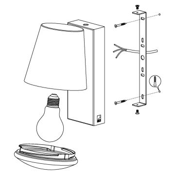 Eglo - LED Himmennettävä ulkoseinävalaisin CALDIERO-C 1xE27/9W/230V IP44