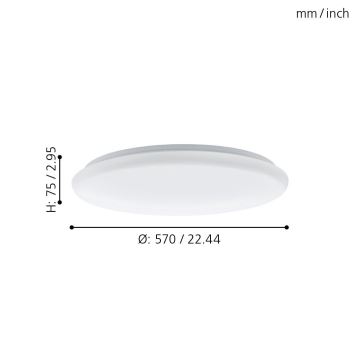 Eglo 97526 - Himmennettävä LED-kattovalaisin GIRON LED/40W/230V