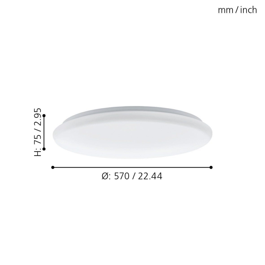 Eglo 97526 - Himmennettävä LED-kattovalaisin GIRON LED/40W/230V