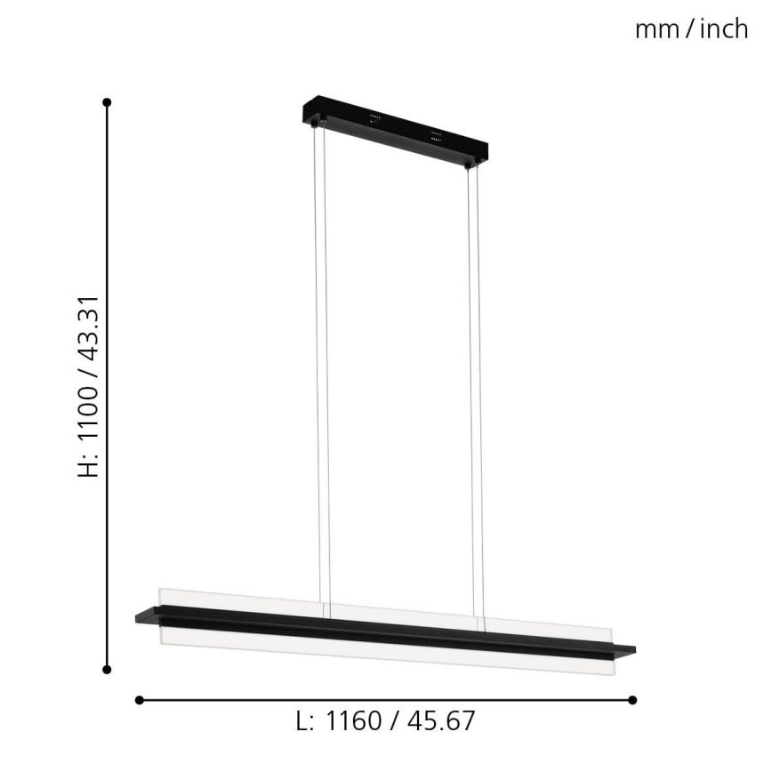 Eglo 98495 - Himmennettävä LED-kattokruunu johdossa SPADAFORA LED/14,5W/230V