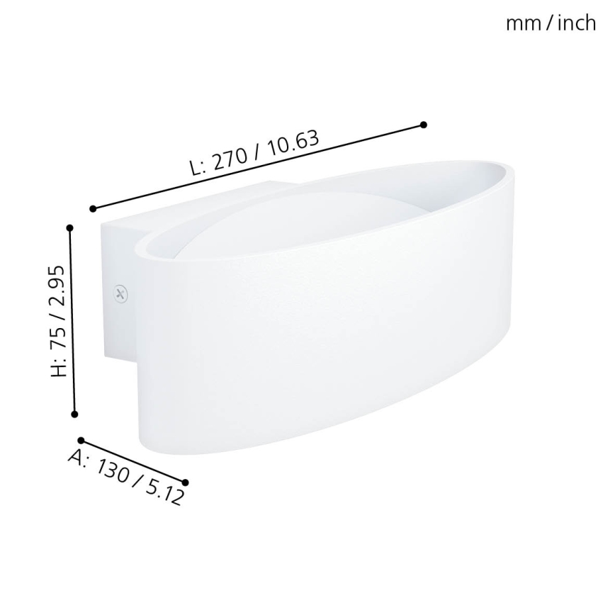 Eglo 98541 - LED-seinävalaisin MACCACARI LED/10W/230V