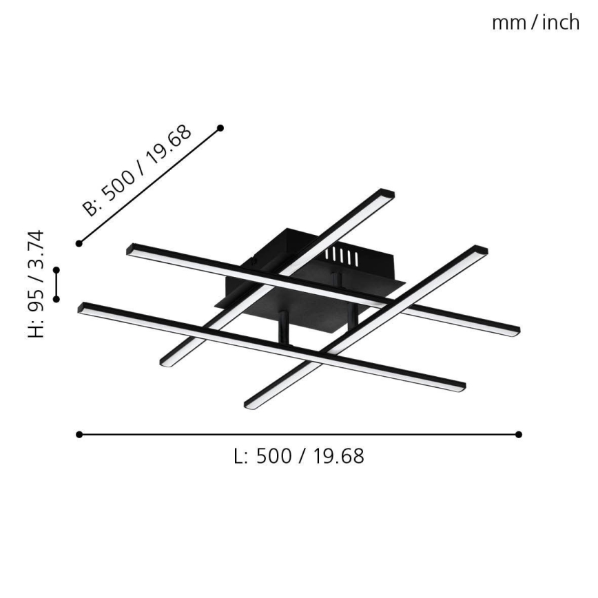 Eglo 99316 - LED-kattovalaisin LASANA LED/5,2W/230V