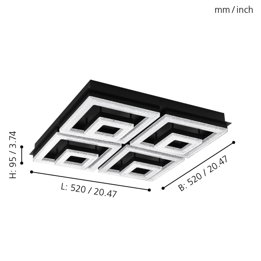 Eglo 99328 - LED-kattovalaisin FRADELO LED/12W/230V