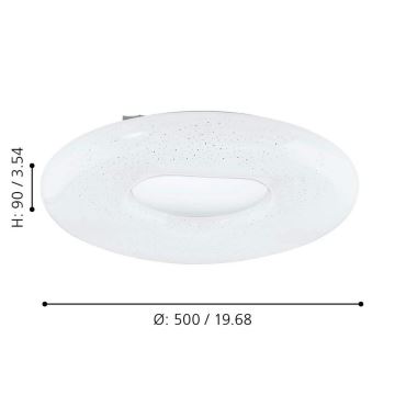 Eglo - Himmennettävä LED-kattovalaisin LED/24W/230V + kauko-ohjaus