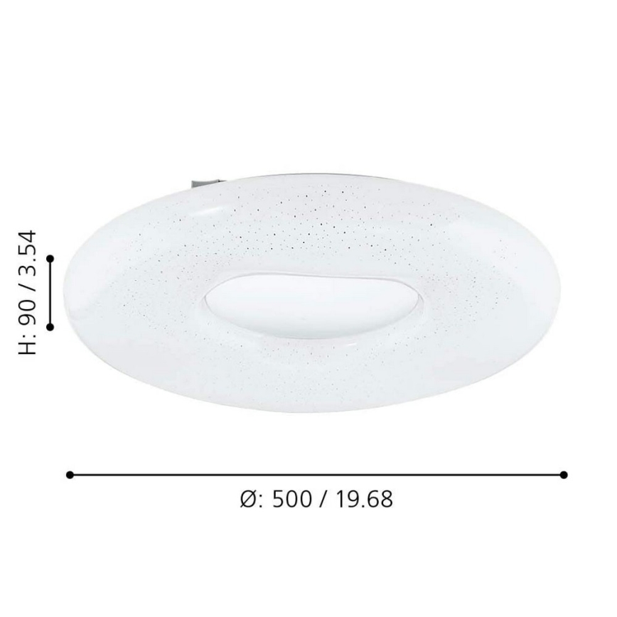 Eglo - Himmennettävä LED-kattovalaisin LED/24W/230V + kauko-ohjaus