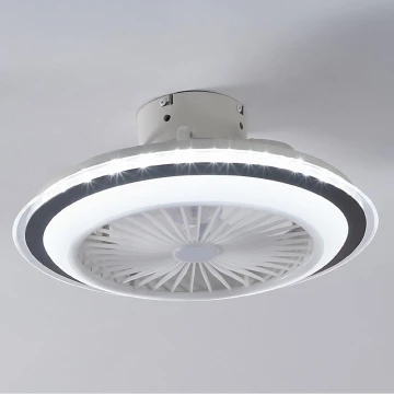 Eglo - LED Himmennettävä kattotuuletin LED/25,5W/230V valkoinen/harmaa 2700-6500K + kauko-ohjaus