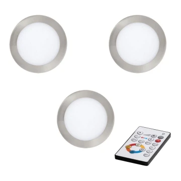 Eglo - SET 3x LED Himmennettävä upotettava valaisin TINUS LED / 11W / 230V + RC