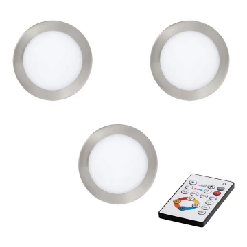 Eglo - SET 3x LED himmennettävä upotettava valaisin TINUS LED / 17W / 230V + RC