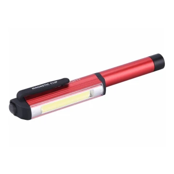 Extol - LED-kynä valolla LED/3W/3xAAA punainen/musta