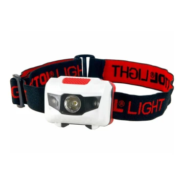 Extol - LED Otsalamppu kanssa punainen kevyt LED/1W/3xAAA musta/punainen
