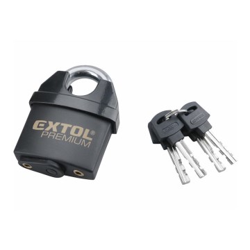 Extol Premium - Vedenpitävä riippulukko 60 mm musta