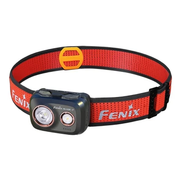 Fenix HL32RTBLCK - Ladattava LED-ajovalaisin LED/USB IP66 800 lm 300 h musta/oranssi