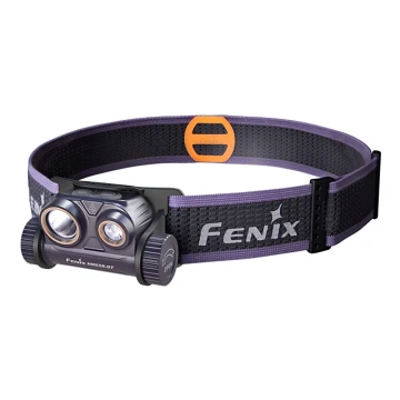 Fenix HM65RDTPRP - Ladattava LED-ajovalaisin LED/USB IP68 1500 lm 300 h violetti/musta