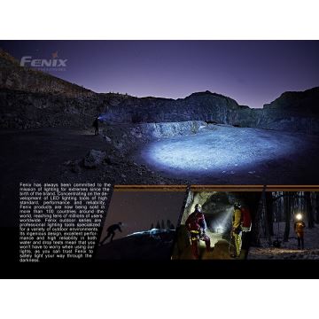 Fenix HP16R1250 - LED Ladattava otsalamppu 3xLED/4xAA IP66 1250 lm 600 h